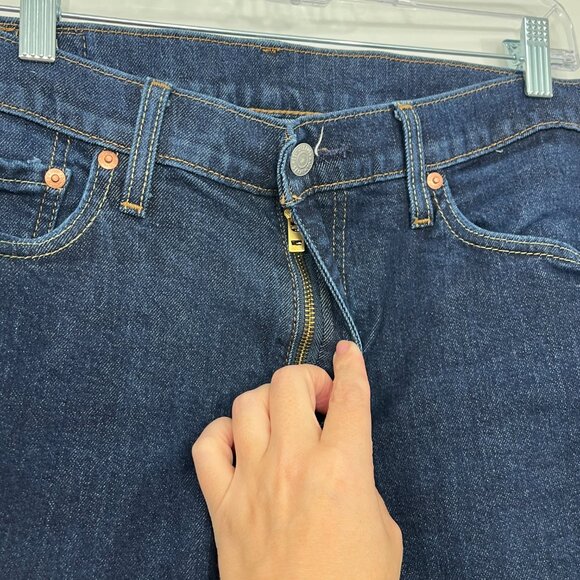 Levi's Size 33 Blue Straight Leg 501 Jeans - Picture 3 of 10